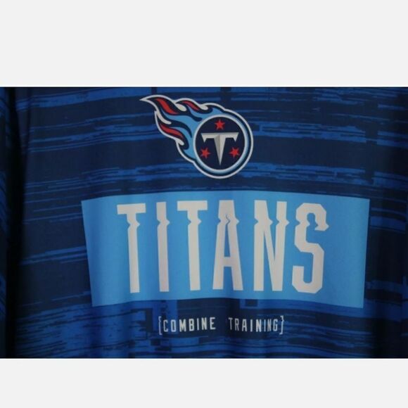 NFL TEAM APPAREL TITANS COMBINE TRAINING MEDIUM 10/12 SAMPLE TEE T-SHIRT YOUTH - Picture 3 of 6